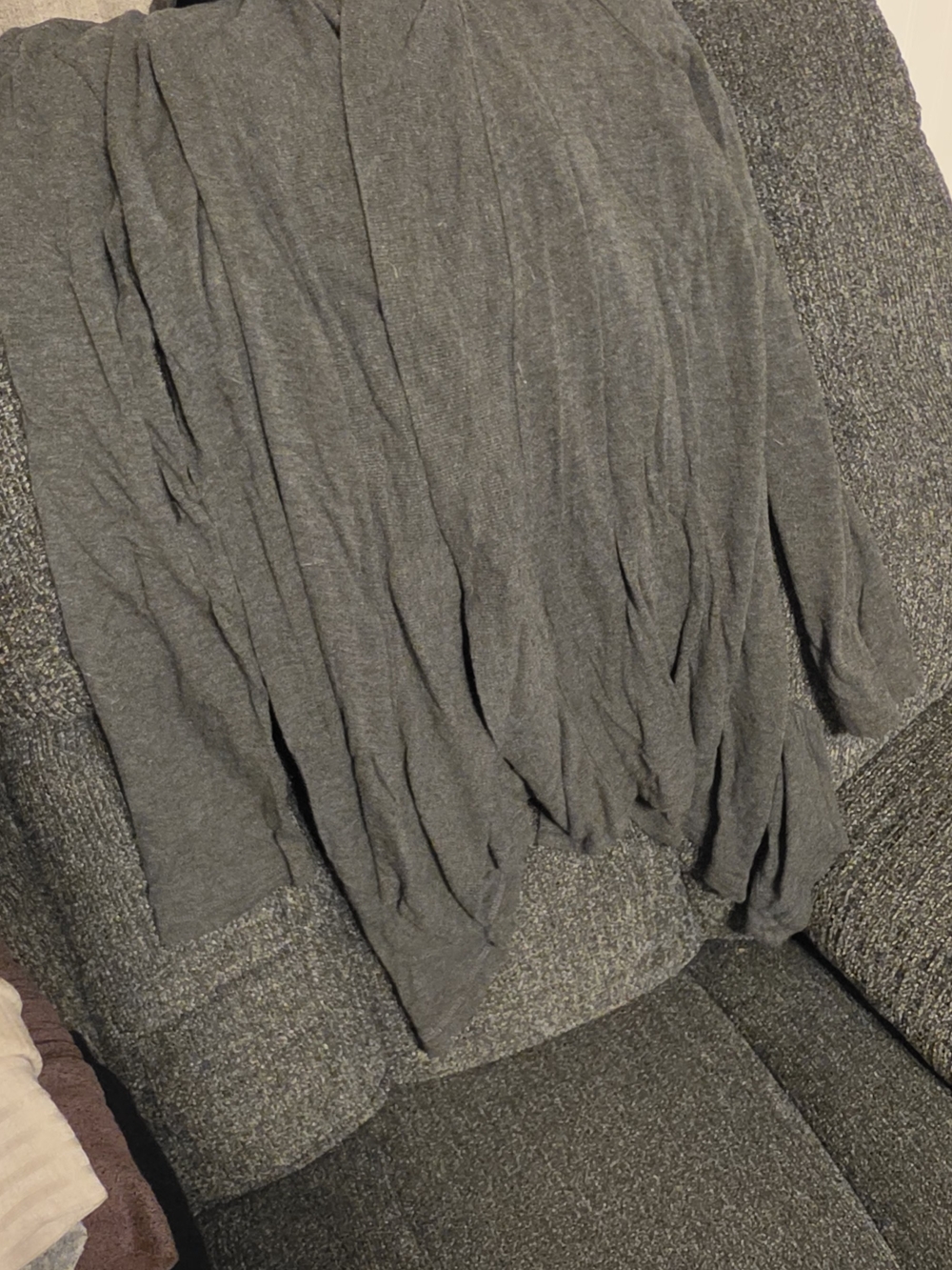 Liz Claiborne Charcoal Gray Draped Cardigan